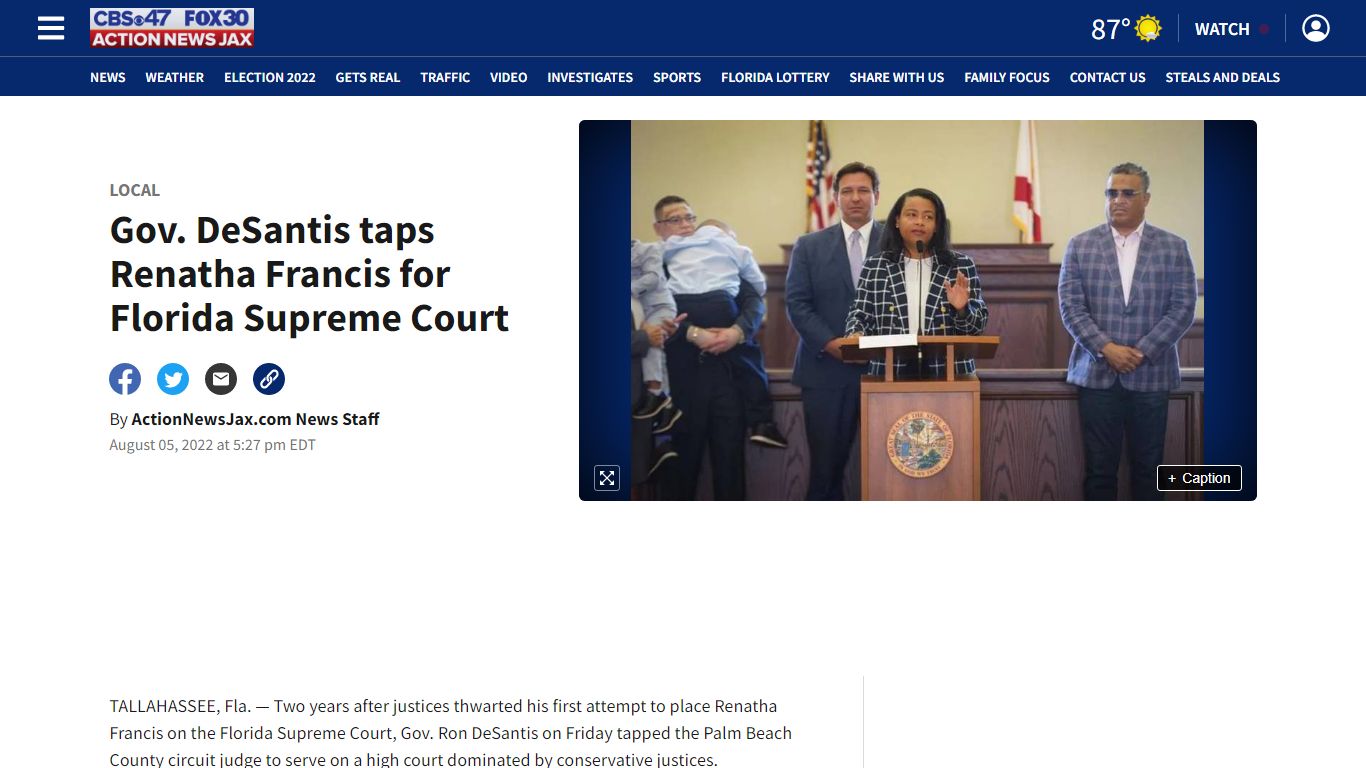 Gov. DeSantis taps Renatha Francis for Florida Supreme Court